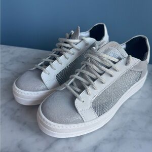 NWT P448 Women’s White and Gray Sneakers